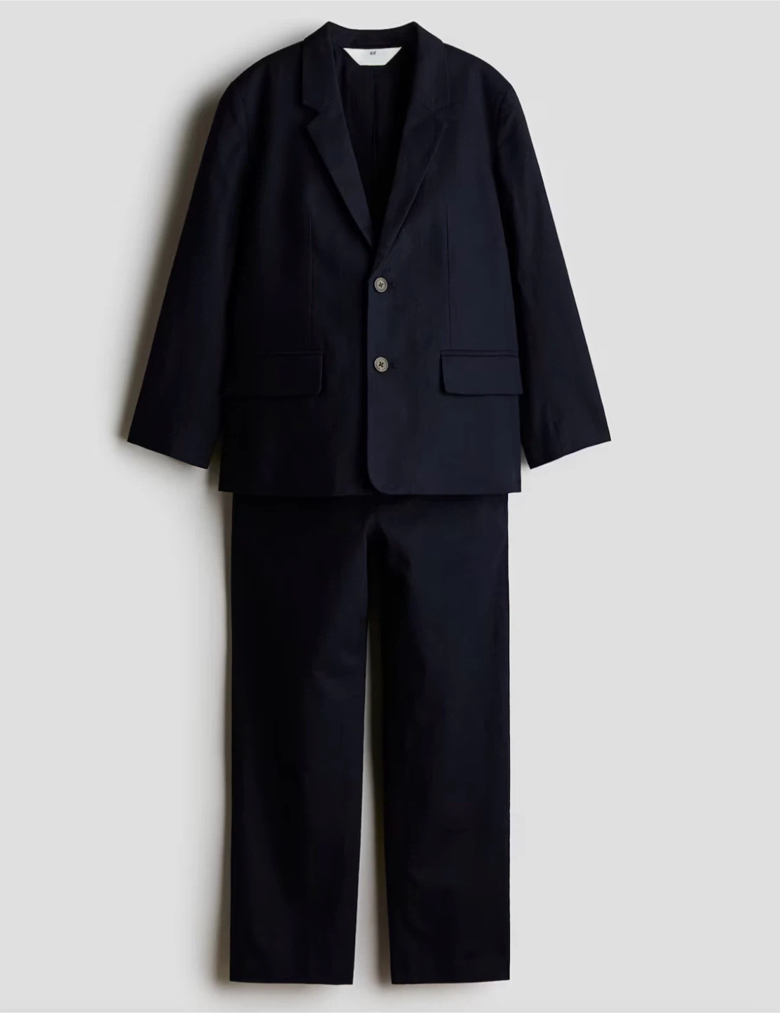 H&M Boys  LINEN-BLEND SUIT  Dark Navy Suit Jacket & Pants Size