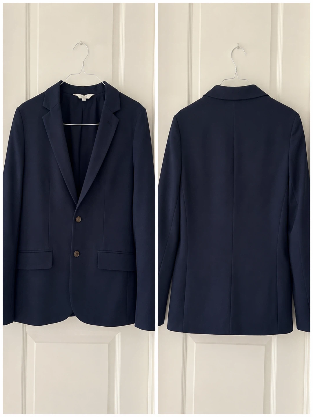 H&M Boys  LINEN-BLEND SUIT  Dark Navy Suit Jacket & Pants Size - photo 4