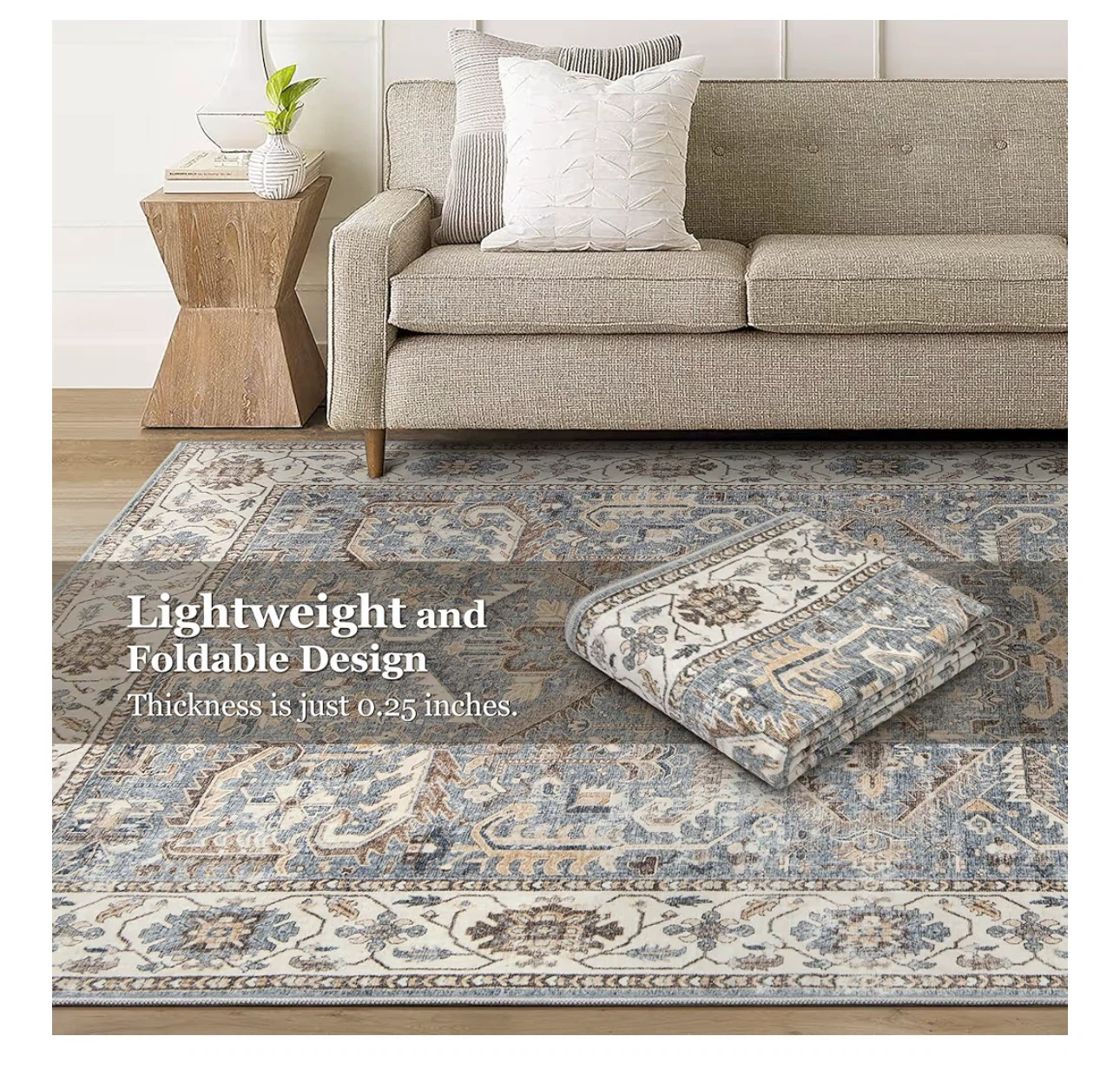 10'x14'  Area Rug - Machine Washable, Foldable - photo 4