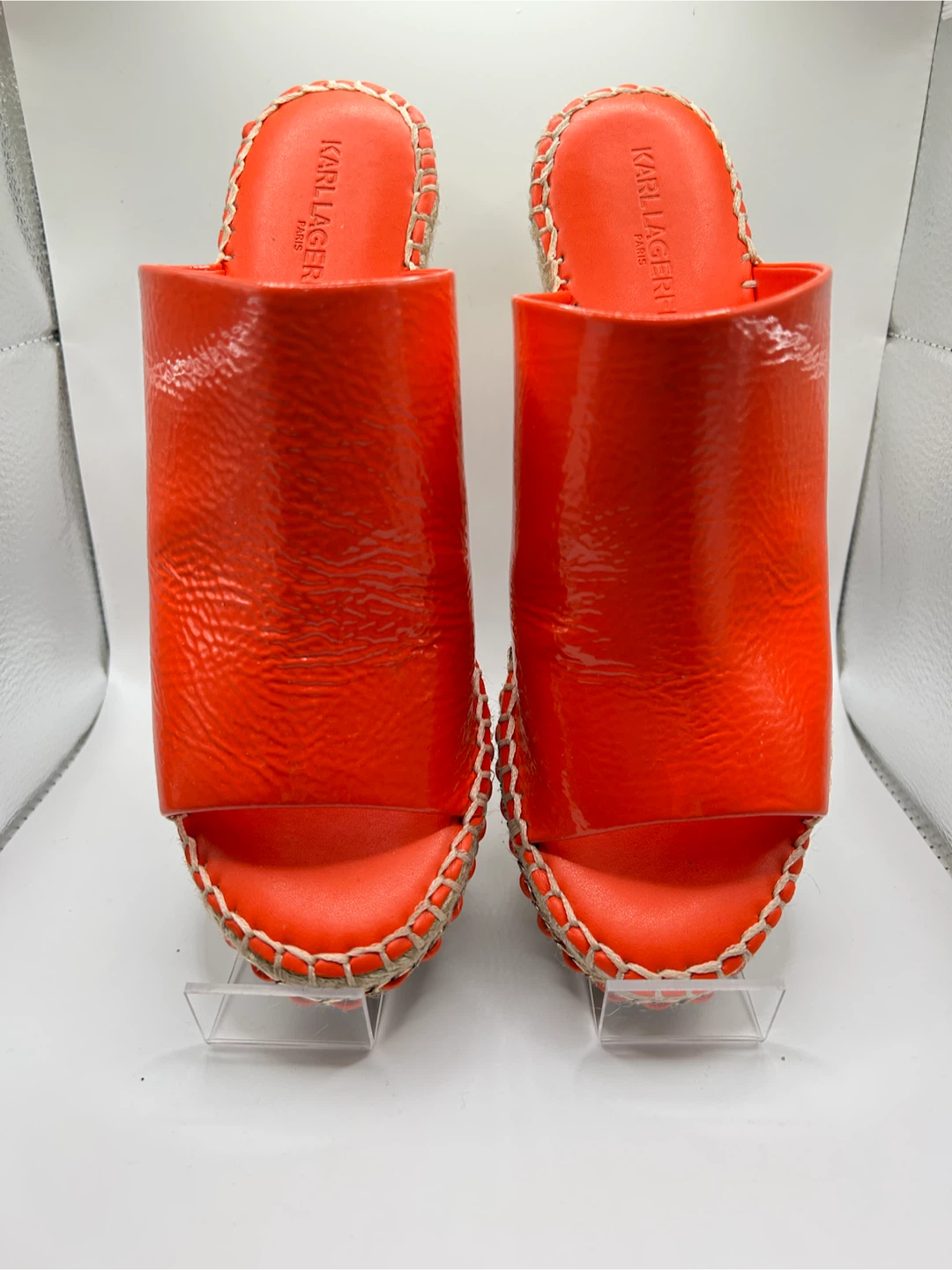 7.5 - NEW! Karl Lagerfeld Paris Espadrille Wedge Mules - photo 2
