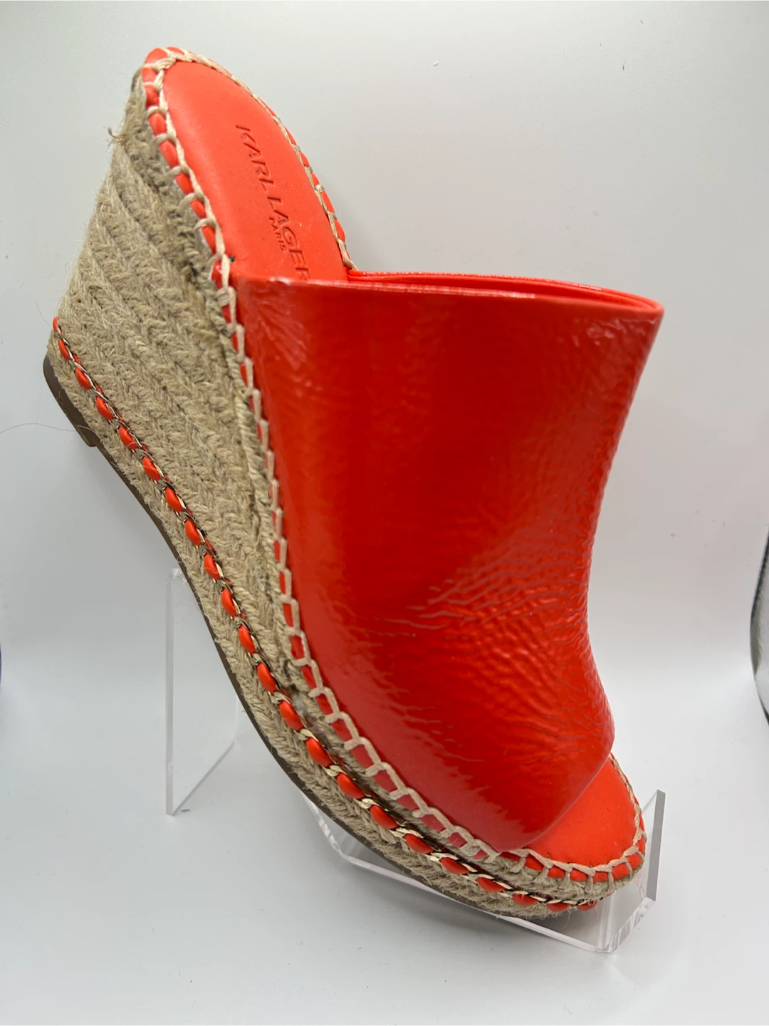 7.5 - NEW! Karl Lagerfeld Paris Espadrille Wedge Mules - photo 4