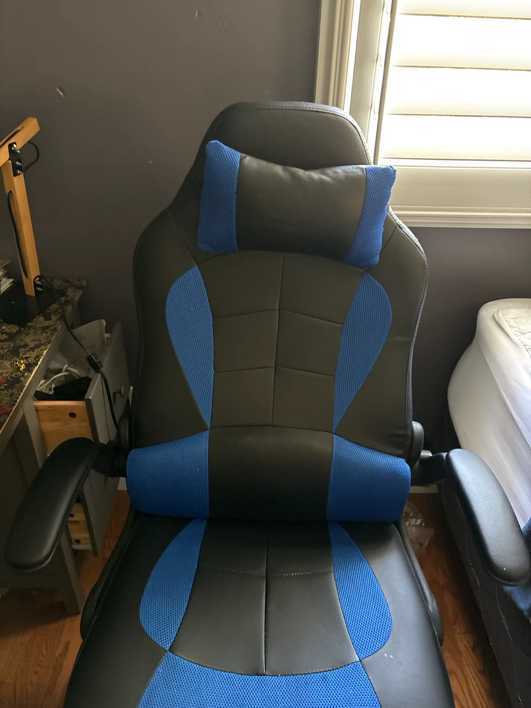 Black and Blue Gaming Chair