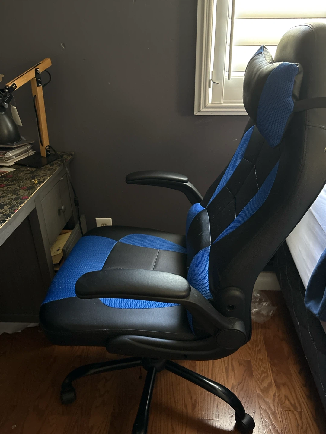 Black and Blue Gaming Chair - photo 2