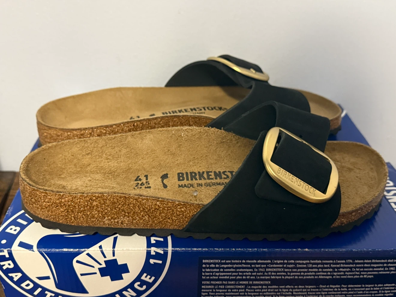 Birkenstock Madrid Big Buckle Sandals US 10 EU 41 Nubuck  NEW