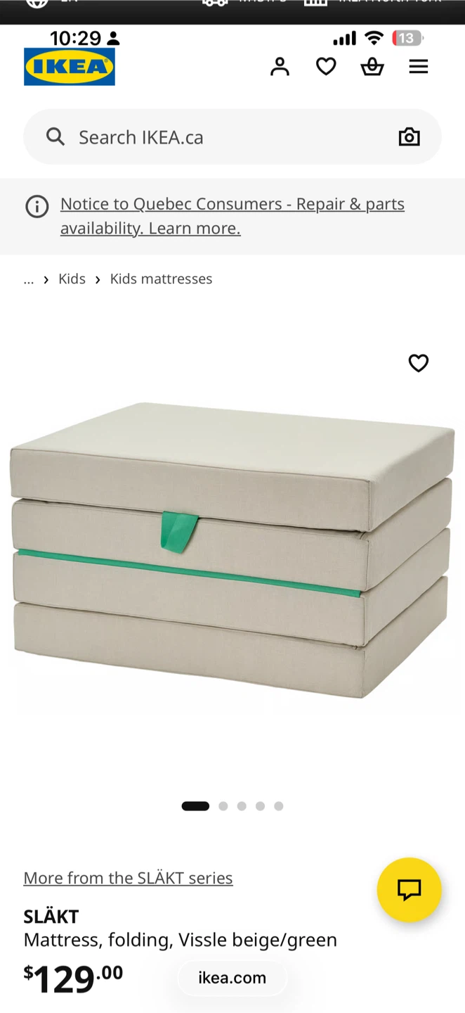 IKEA SLÄKT Folding Mattress