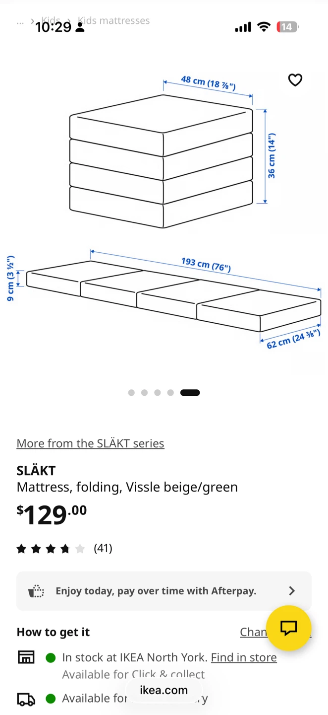 IKEA SLÄKT Folding Mattress - photo 2
