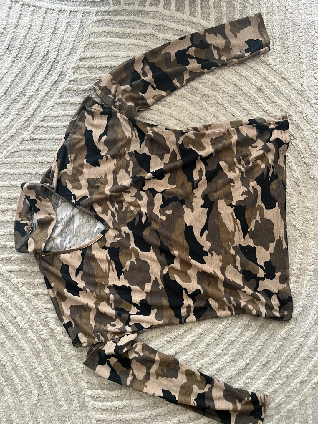 Camo Long Sleeve Top