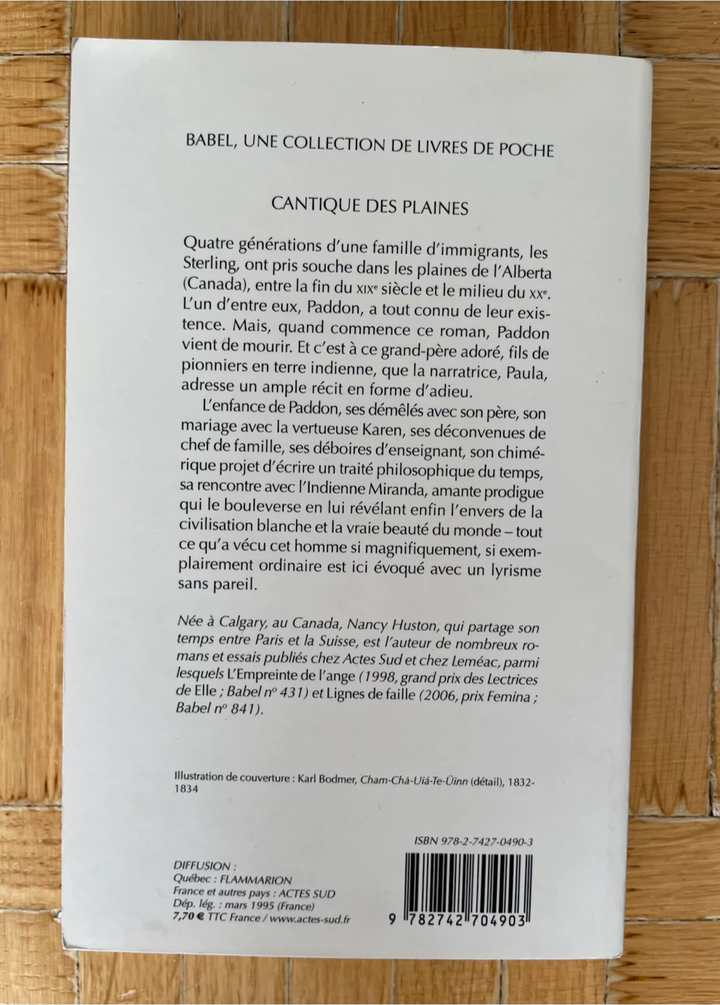 Nancy Huston Cantique Des Plaines French Book - photo 2