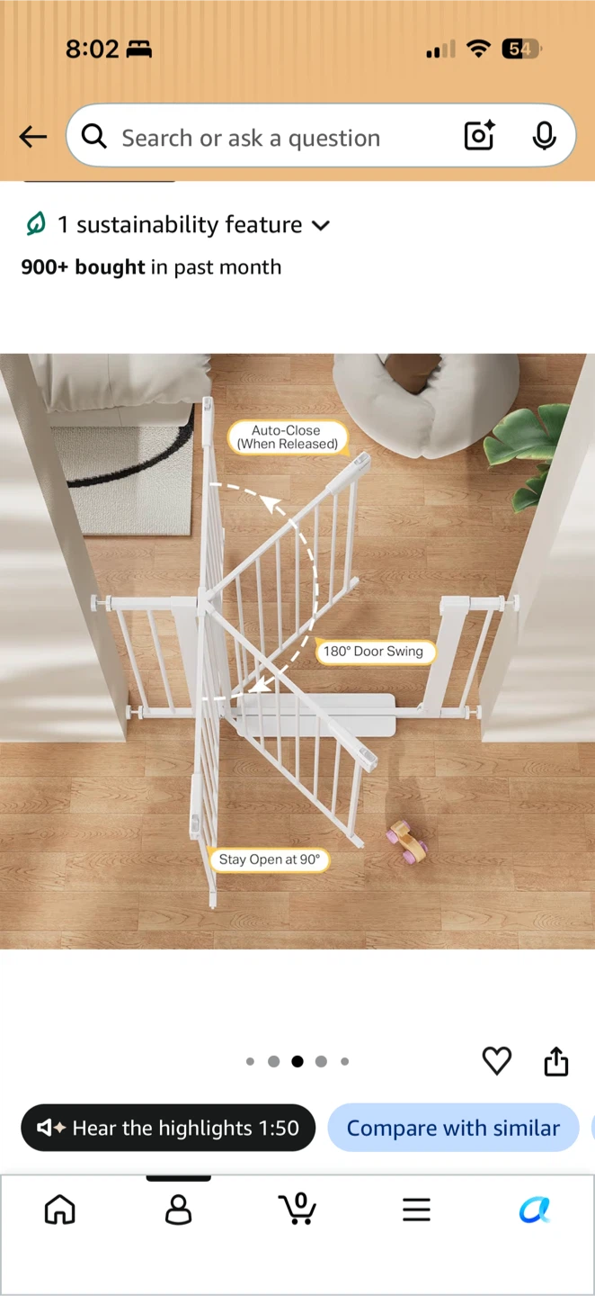 2 Sets of White Safety Gate for Babies and Pets - photo 3
