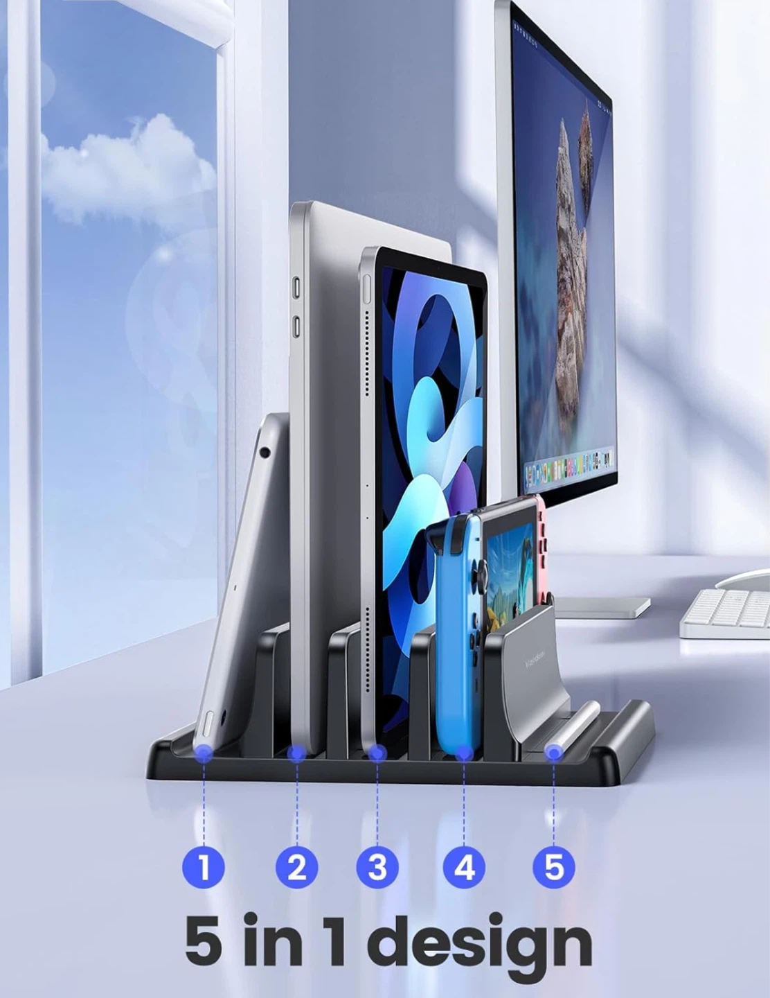 Vaydeer 5-in-1 Laptop Stand and Organizer
