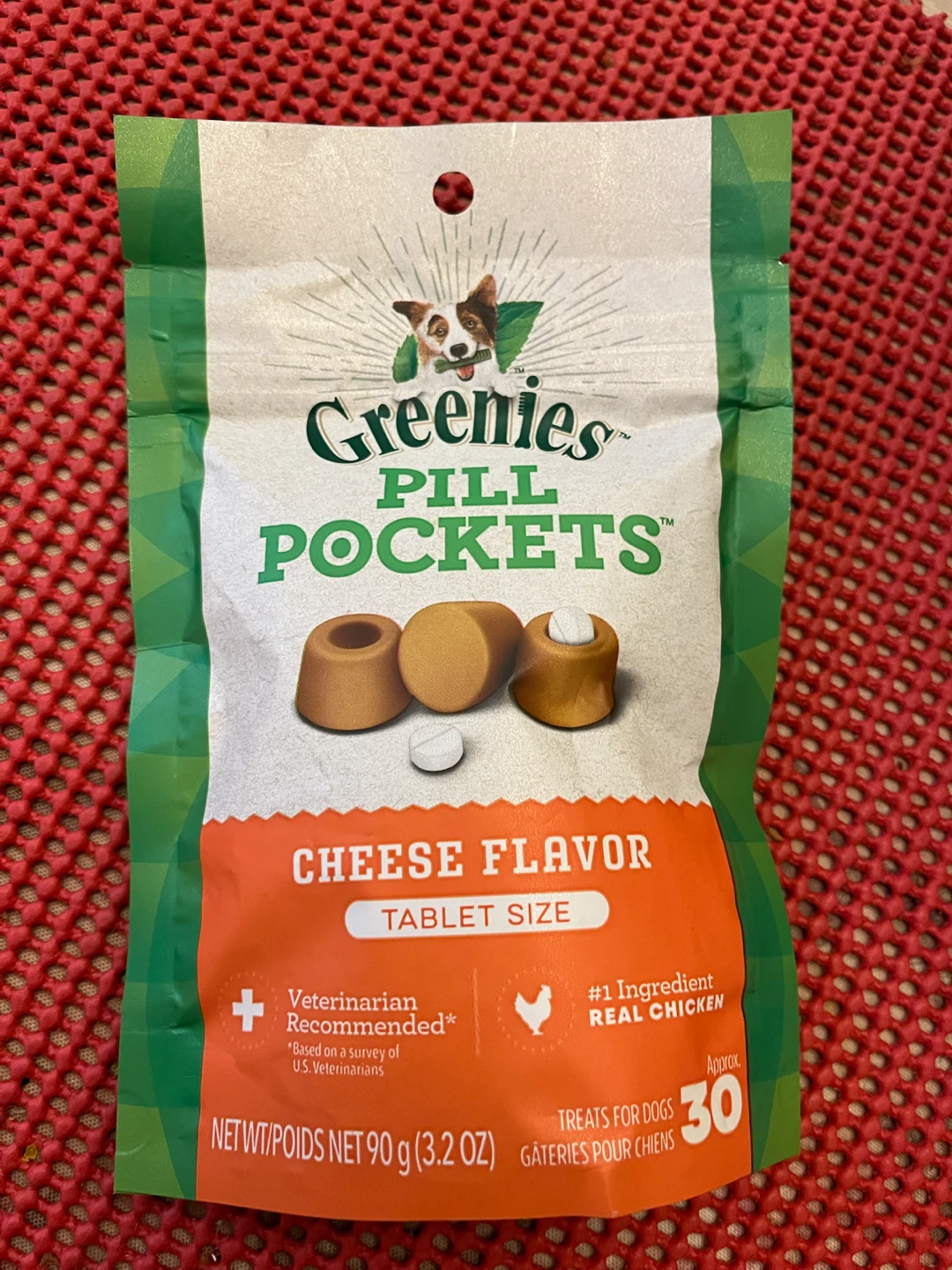 Greenies Pill Pockets Cheese Flavor Tablet Size