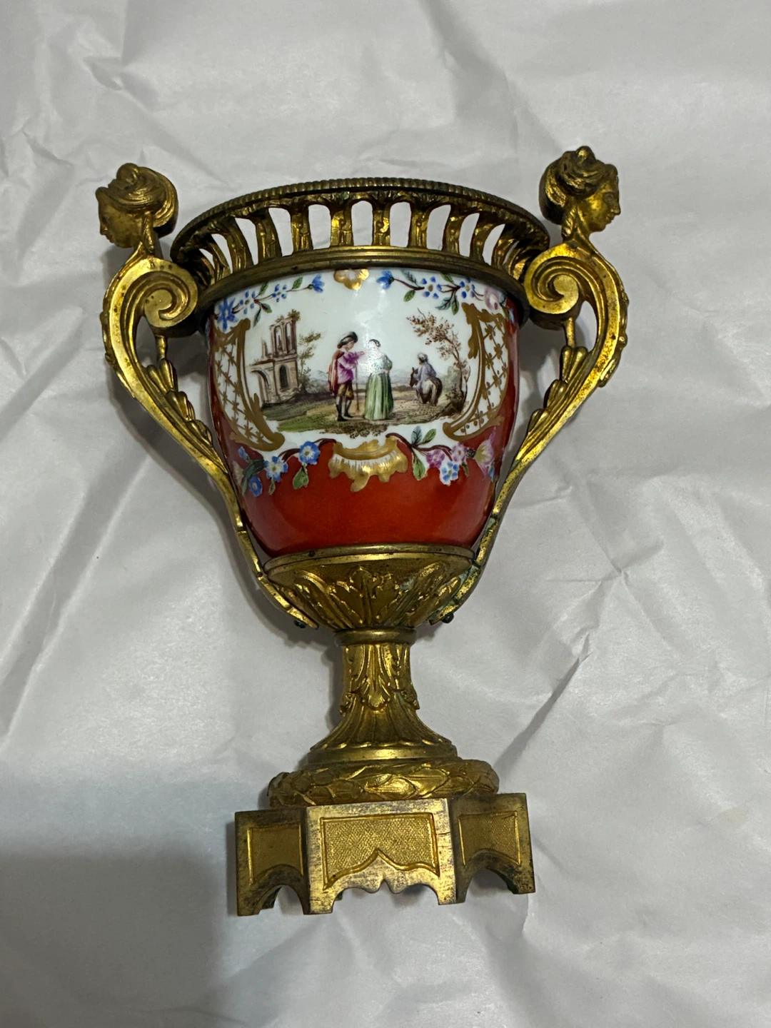 Antique Ormolu and Porcelain Vase