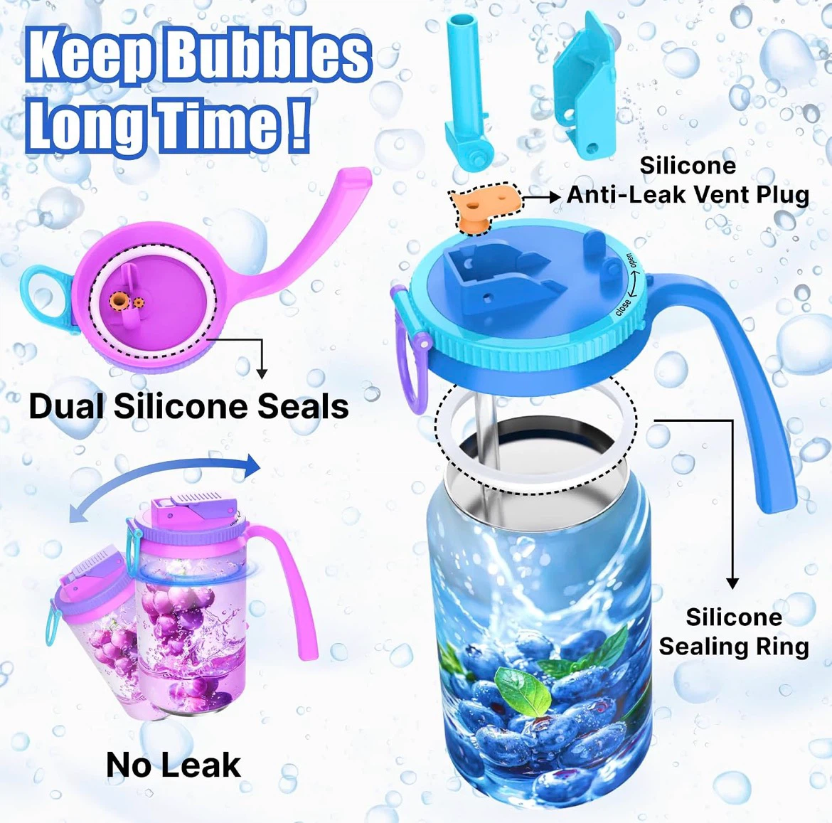 4 Replacement Sippy Cup Lids with Straws for Kids - photo 3
