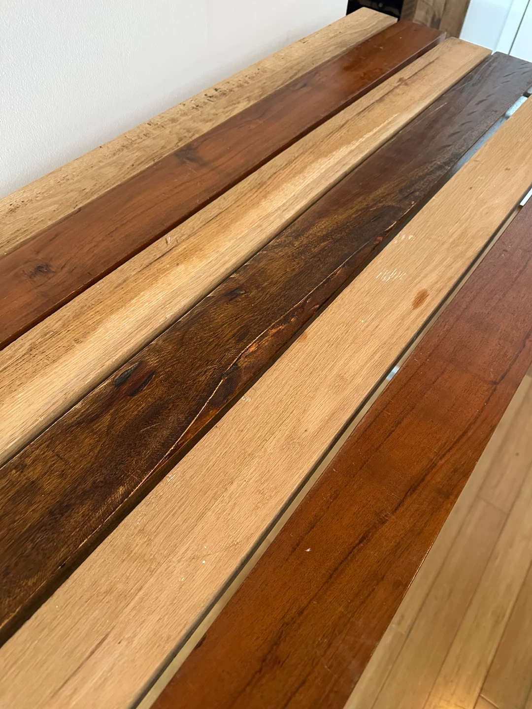 VINTAGE TEAK WHITE OAK KITCHEN ISLAND BAR HEIGHT TABLE - photo 5