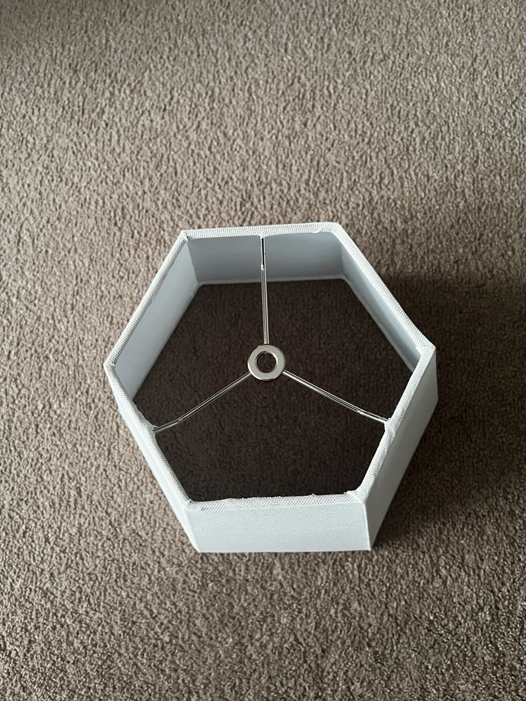 White Hexagonal Lampshade - photo 2