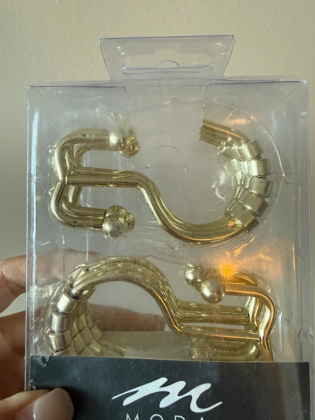 Double Shower Curtain Roller Hooks - Gold - photo 2