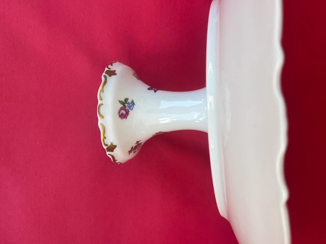 Vintage Floral Porcelain Serving Platter - photo 2