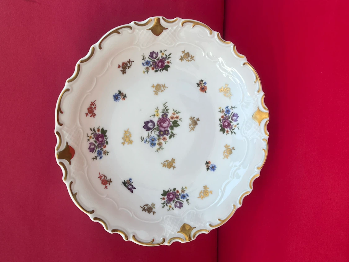 Vintage Floral Porcelain Serving Platter - photo 3