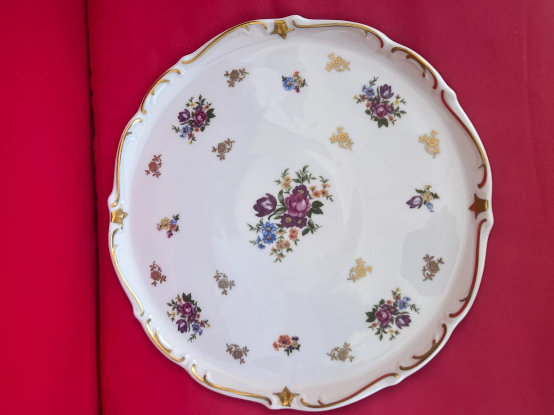 Vintage Floral Porcelain Serving Platter - photo 5