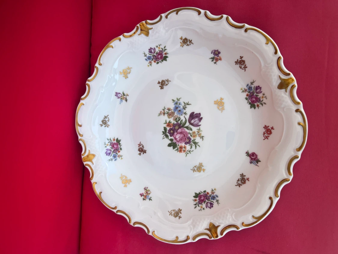 Vintage Floral Porcelain Serving Platter - photo 5