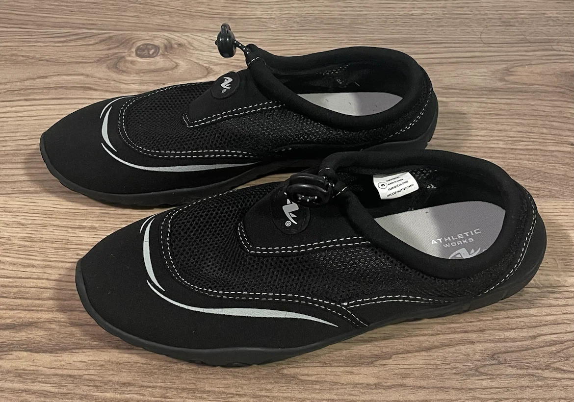 Athletic Works Black Water Shoes size 4/5