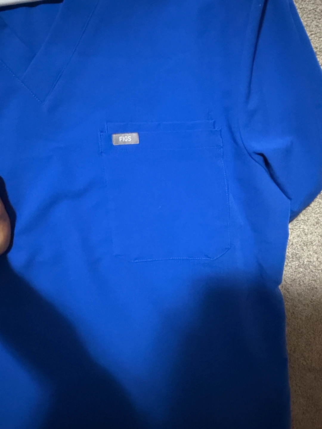 FIGS Royal Blue Technical Scrub Top XL