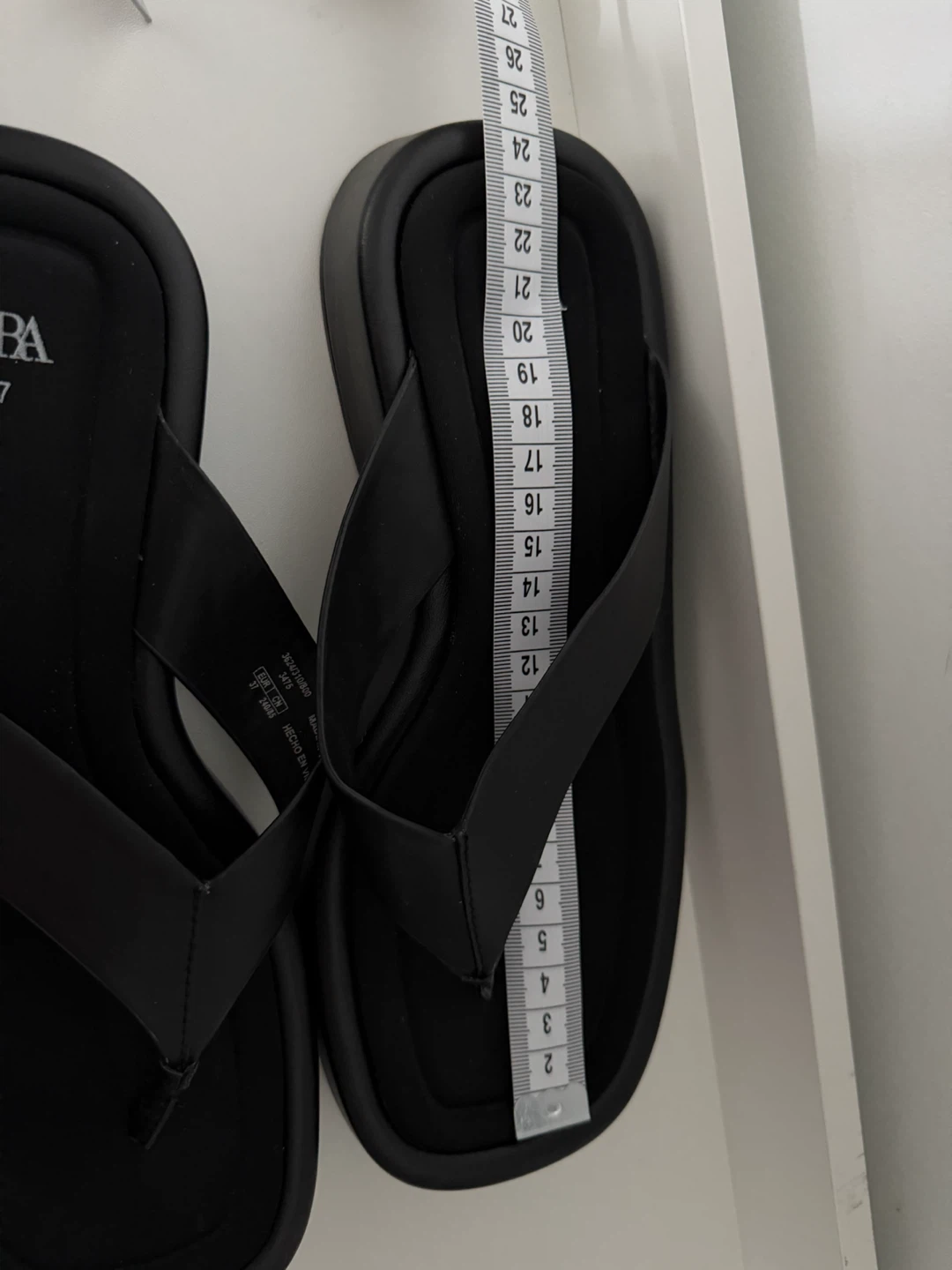 ZARA Black Platform Flip Flops Size 37 - photo 3