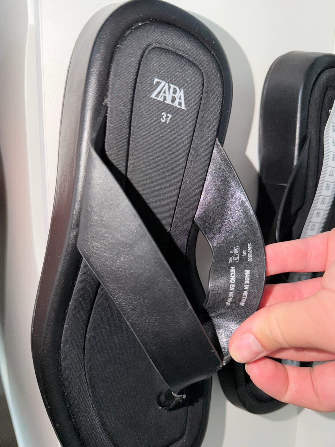 ZARA Black Platform Flip Flops Size 37 - photo 5