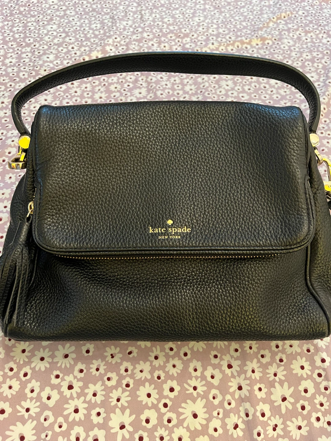 Kate Spade Black Leather Shoulder Bag