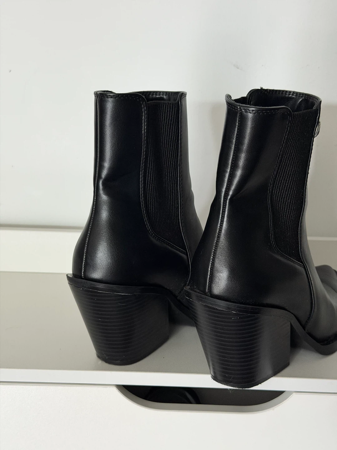 Black Pointed Toe Western Ankle Boots - photo 3