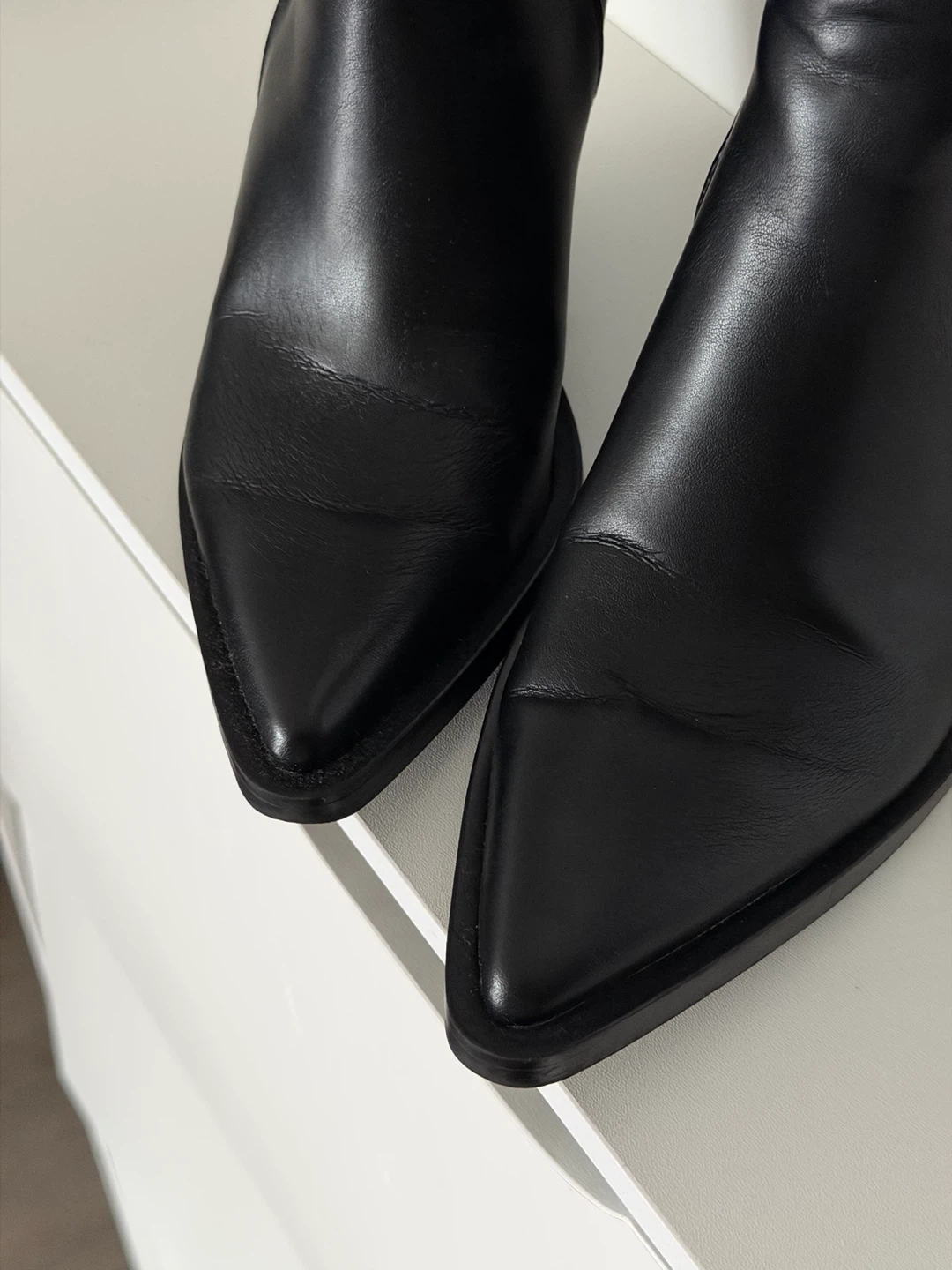 Black Pointed Toe Western Ankle Boots - photo 4