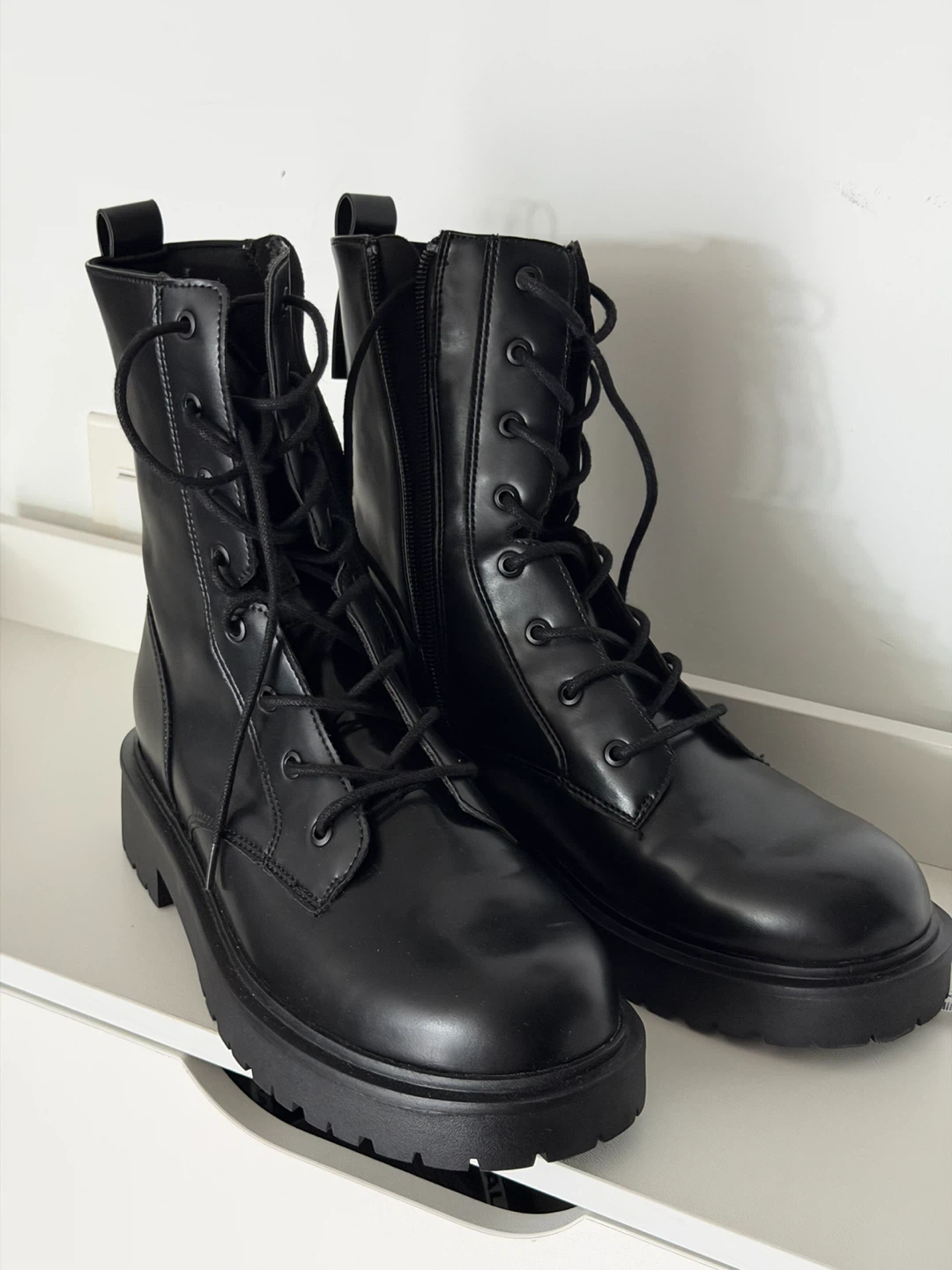 ZARA Black Combat Boots - photo 2