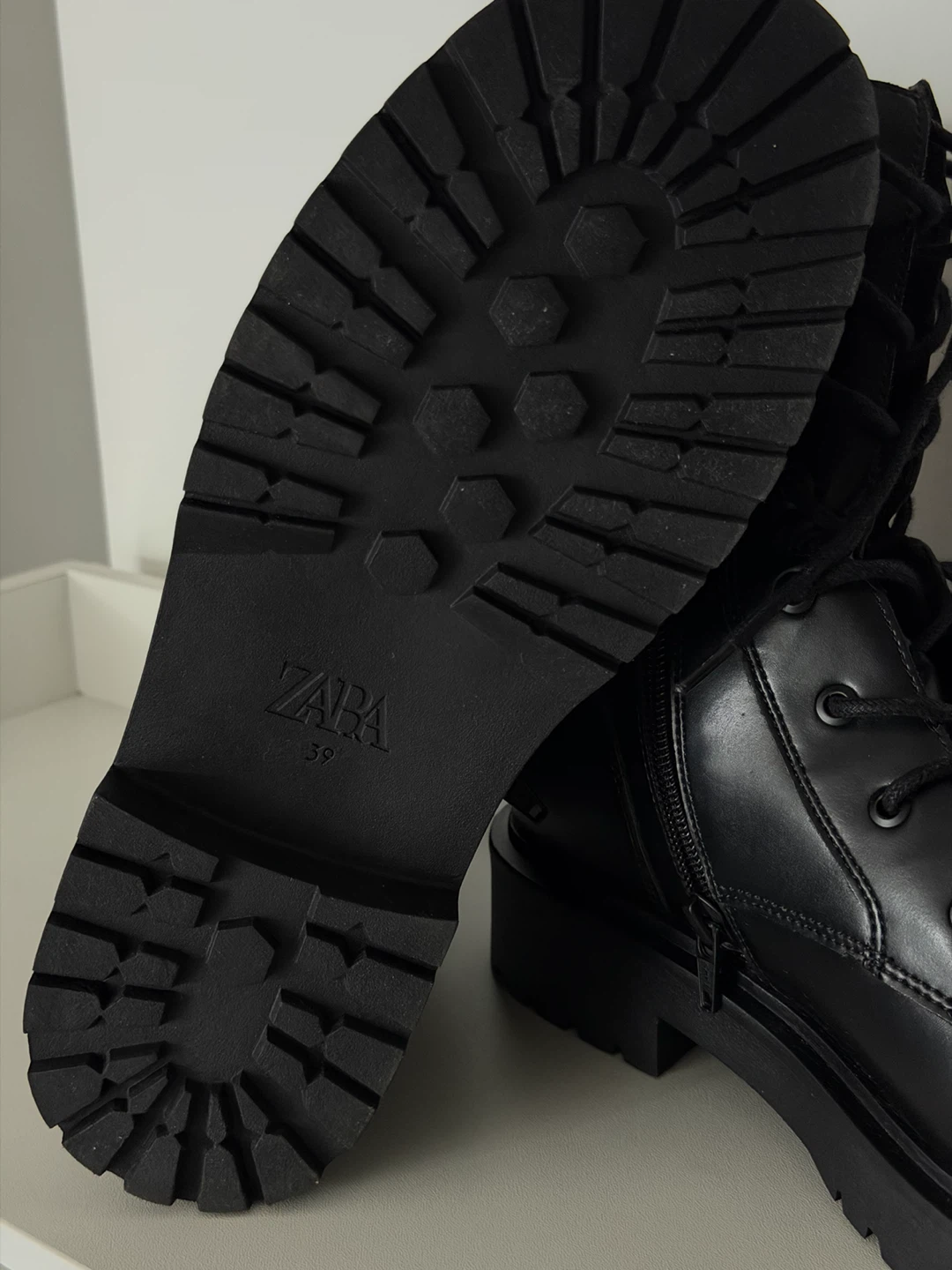 ZARA Black Combat Boots - photo 4