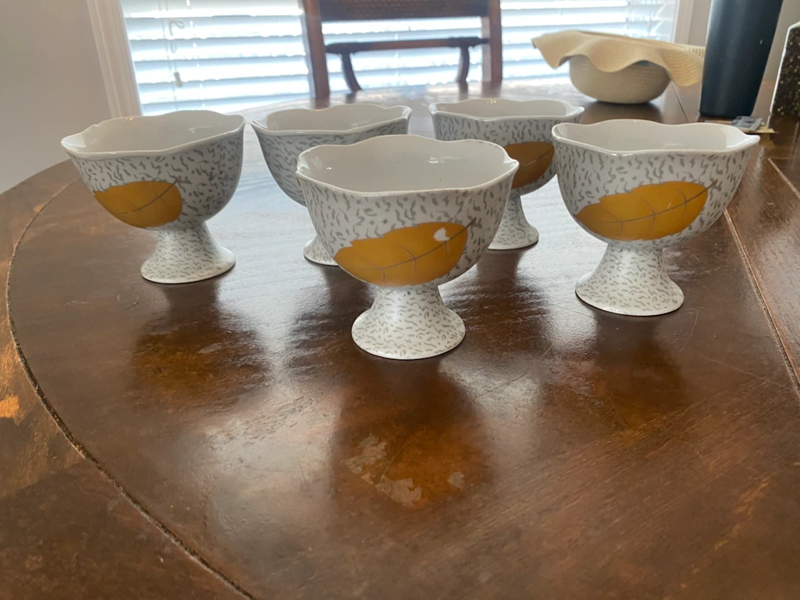 Set of 5 decorative dessert bowls - photo 2