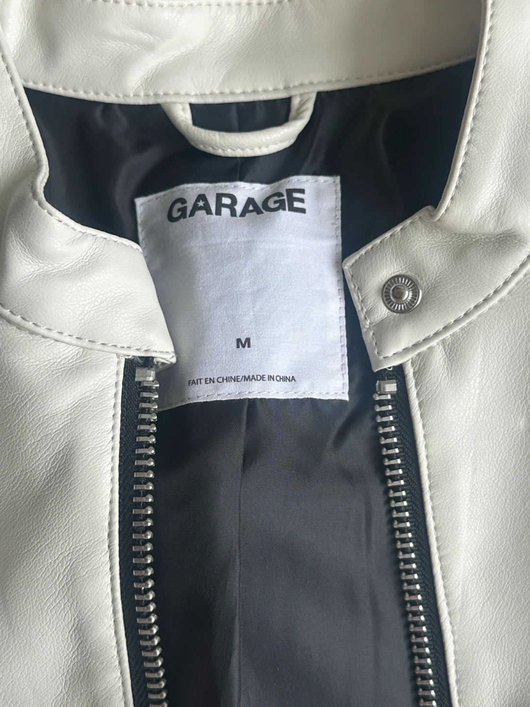 Garage Colorblock Faux Leather Moto Jacket - photo 3