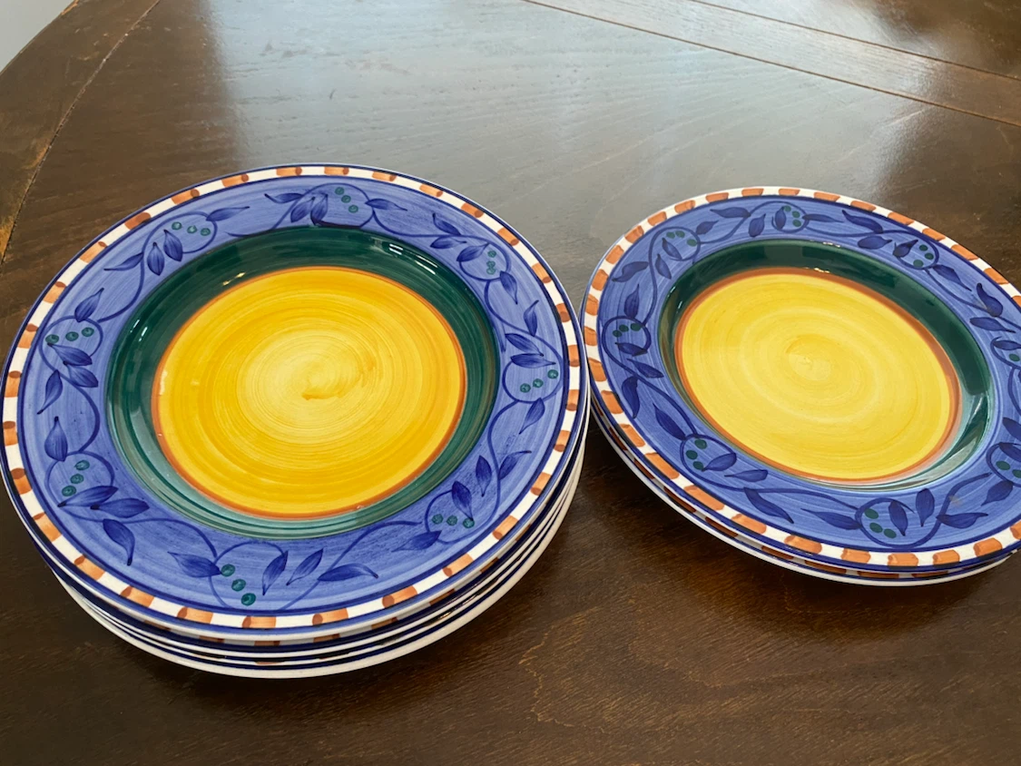 Set of 6Hand-Painted Ceramic desert plates plates Dinner Plates