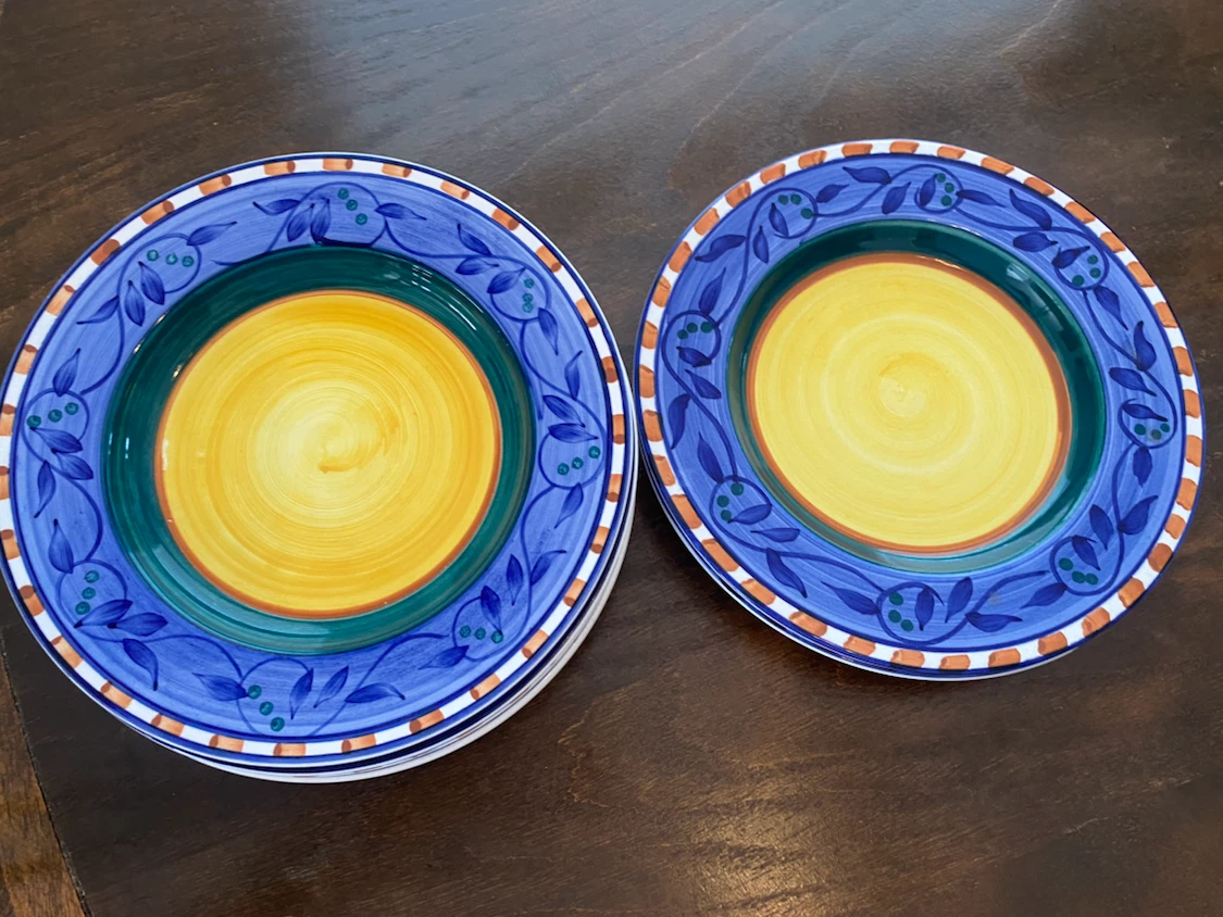 Set of 6Hand-Painted Ceramic desert plates plates Dinner Plates - photo 2