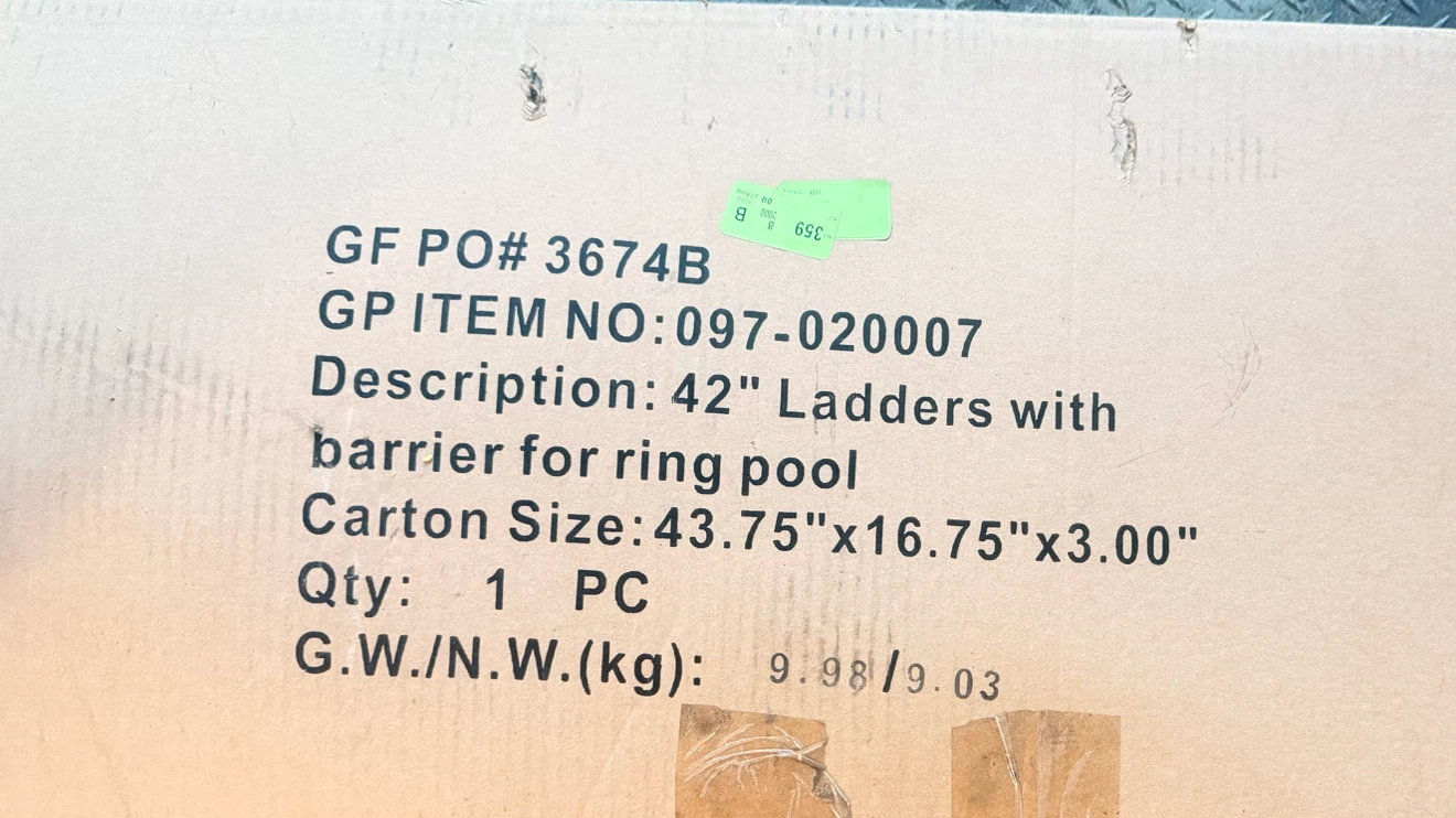 42" Ring Pool Ladder with Barrier