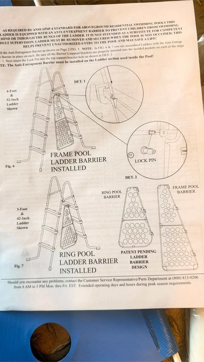 42" Ring Pool Ladder with Barrier - photo 4