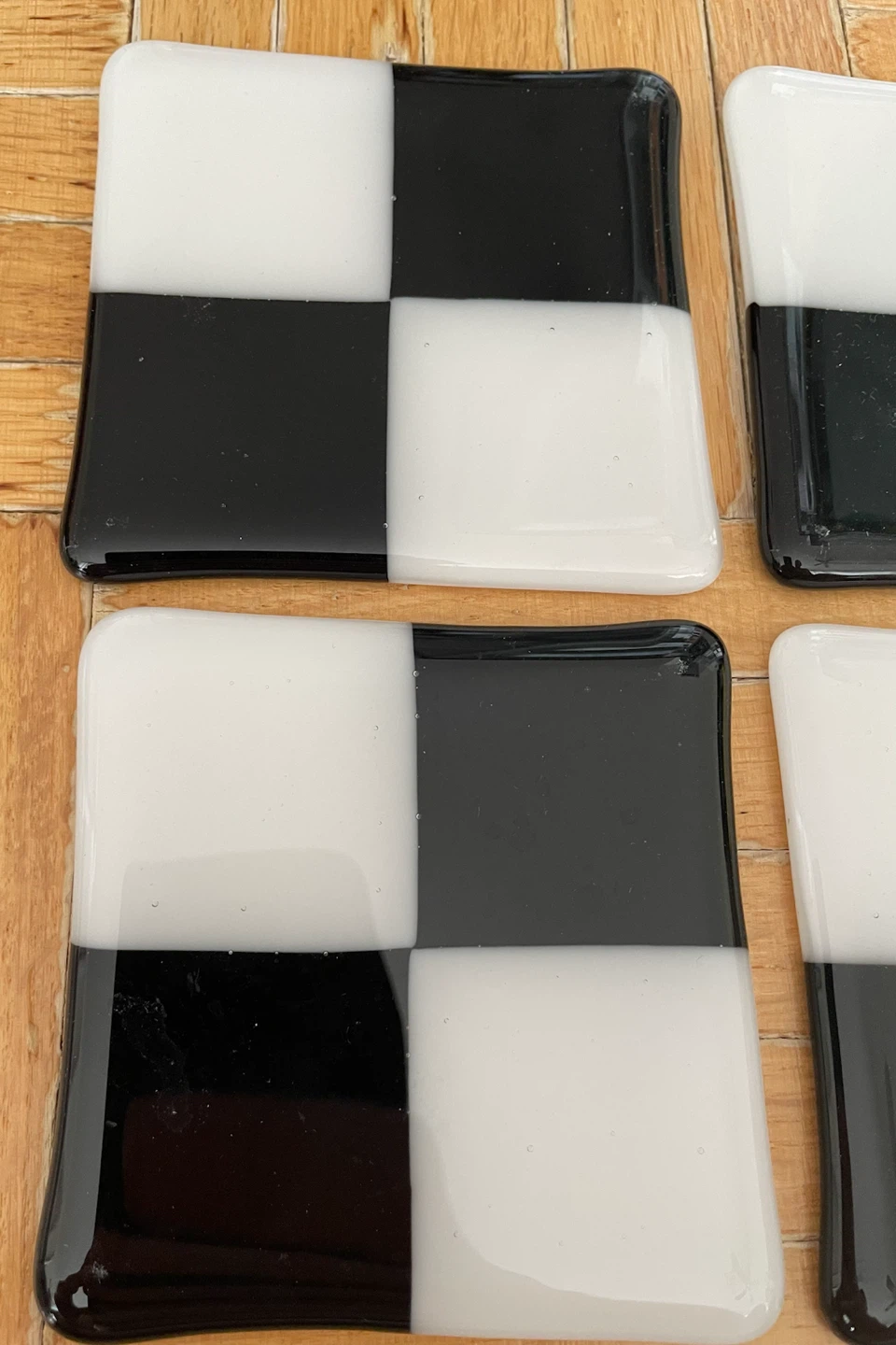 West Elm Hand Made Glass Coasters, Set of 4 - photo 3