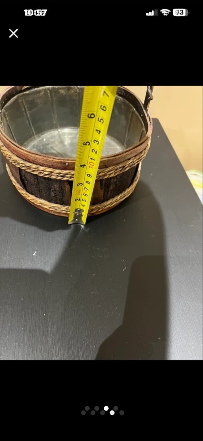 Vintage Wicker Basket with Handle - photo 4