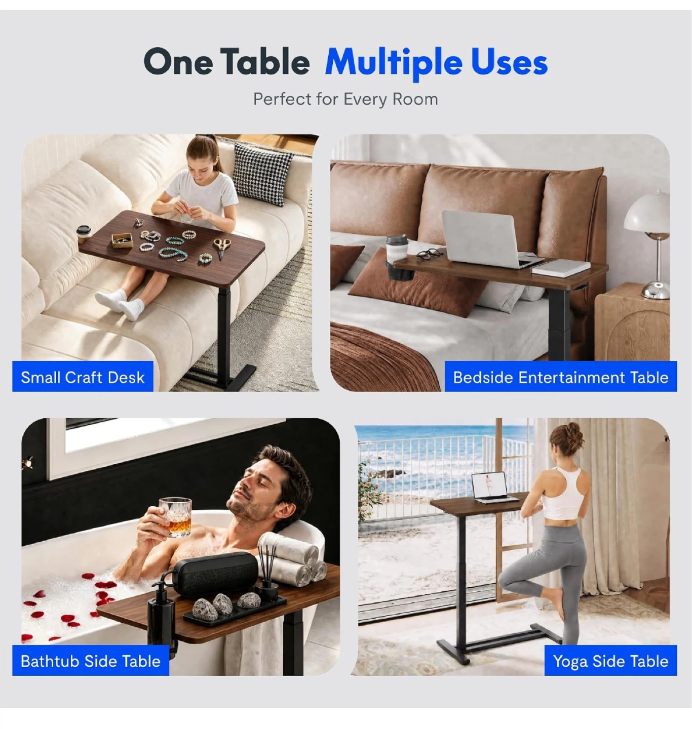 Adjustable Overbed Bedside Table - photo 2