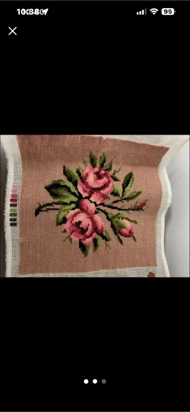 DORE PARIS Needlepoint Canvas with Tulips - Unfinished - photo 2