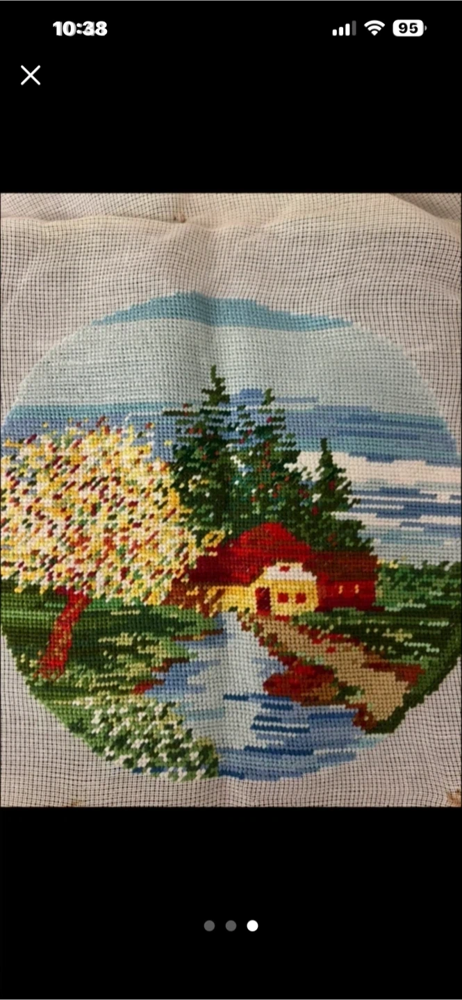 DORE PARIS Needlepoint Canvas with Tulips - Unfinished - photo 3