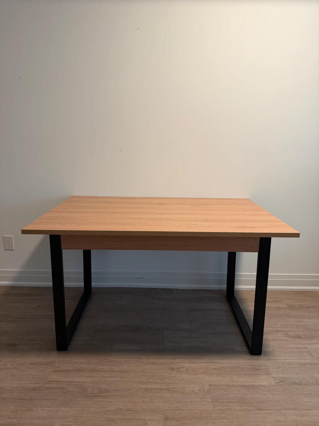 Oak Dining Table with Black Metal Legs/Structube Dining Table - photo 3