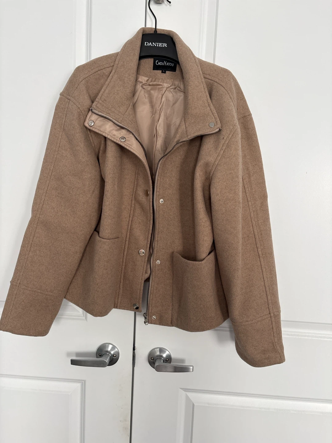 ChouVatou Camel Wool Blend Jacket