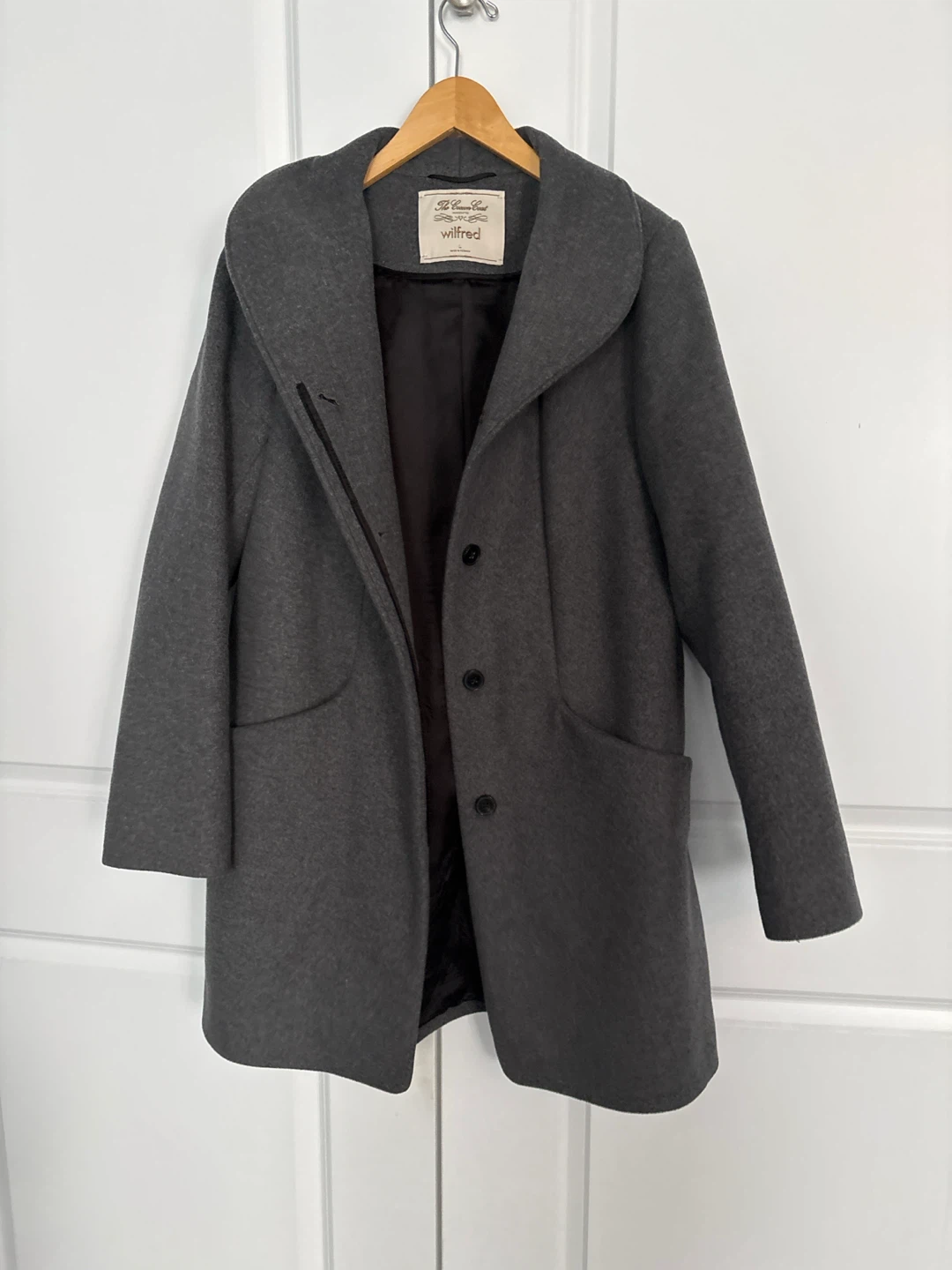 Wilfred Grey Wool Blend Coat