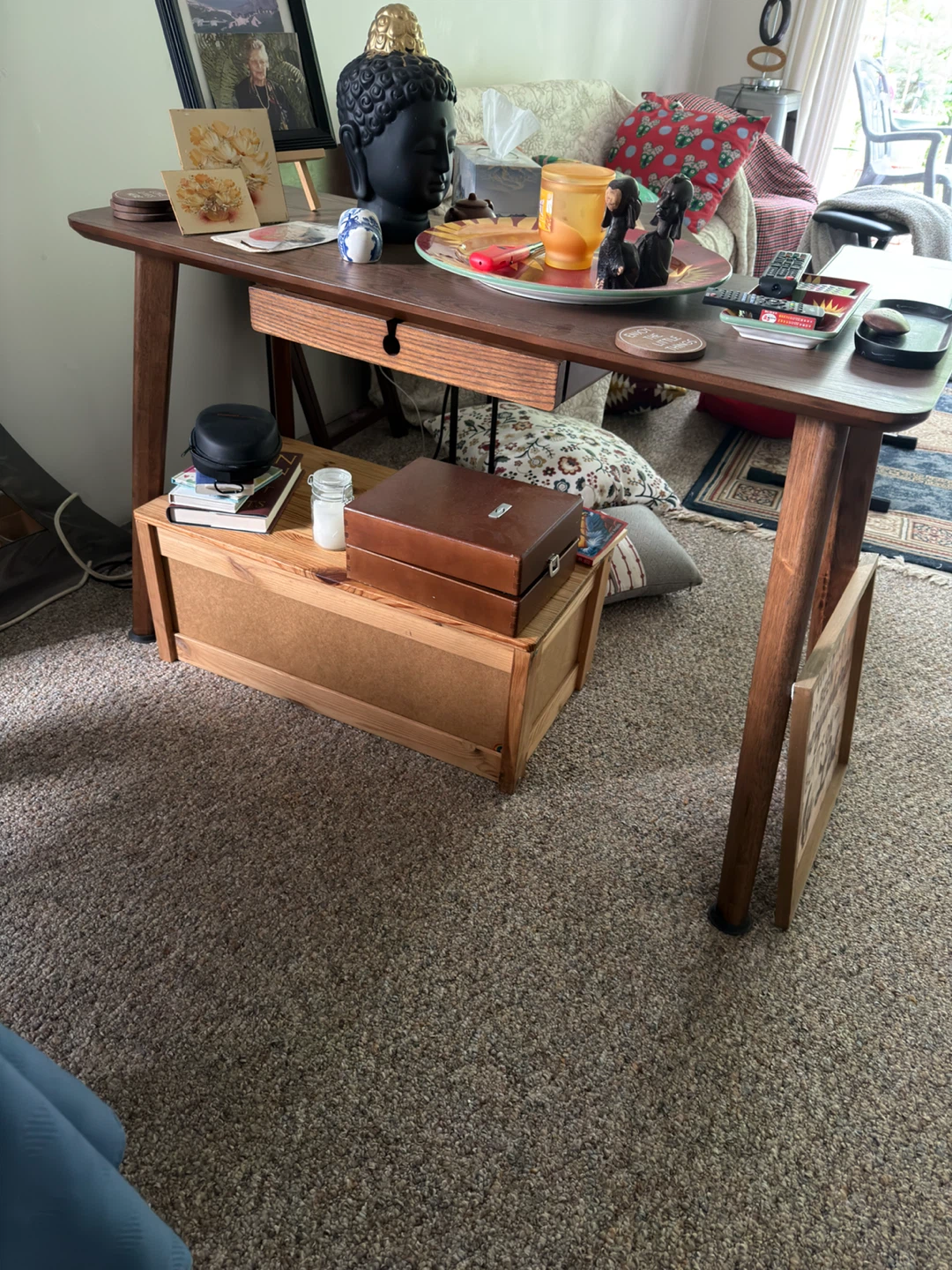 Wooden Console Table with Drawer
