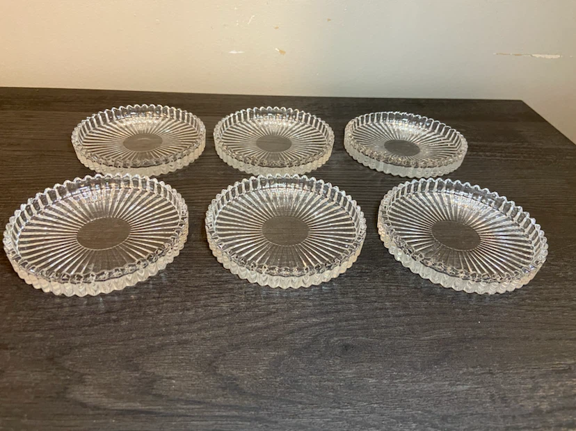 New Glass Coasters Candle Holders Set of 6 - photo 2