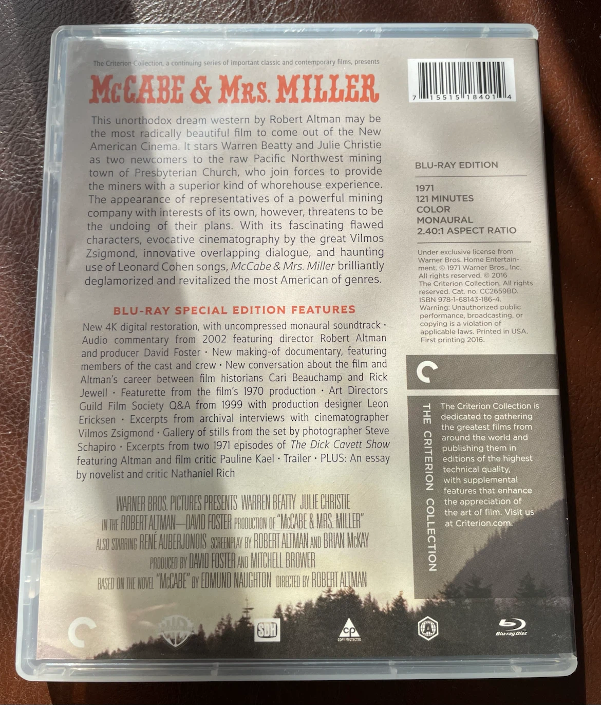 McCabe And Mrs. Miller Criterion Collection Blu Ray - photo 2
